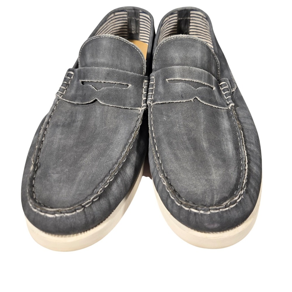 Packard‎ Mens Blue Leather Penny Loafers Made in Italy Size 45 Slip On Shoes